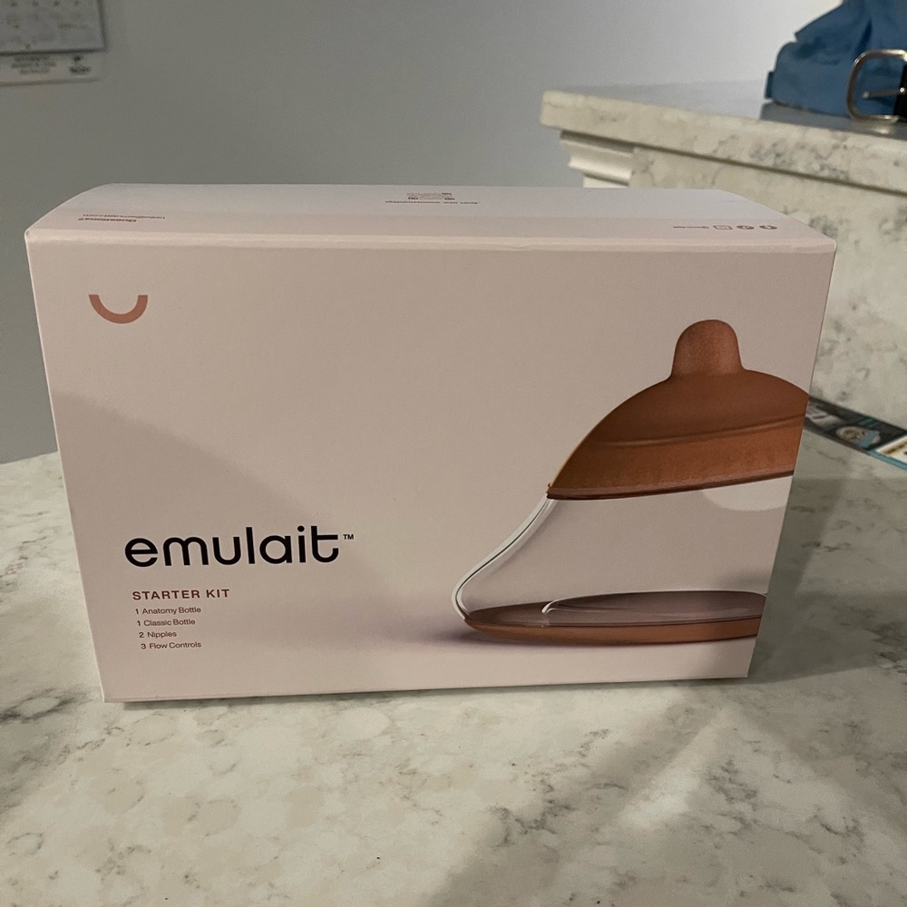 Emulait Baby Bottle Starter Kit NEW Fair Size 4